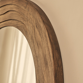 Lucelle - Extra Large Full Length Warm Wood Arched Mirror 200cm x 100cm