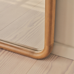 Amora - Extra Large Full Length Arched Warm Wood Mirror 190cm x 100cm