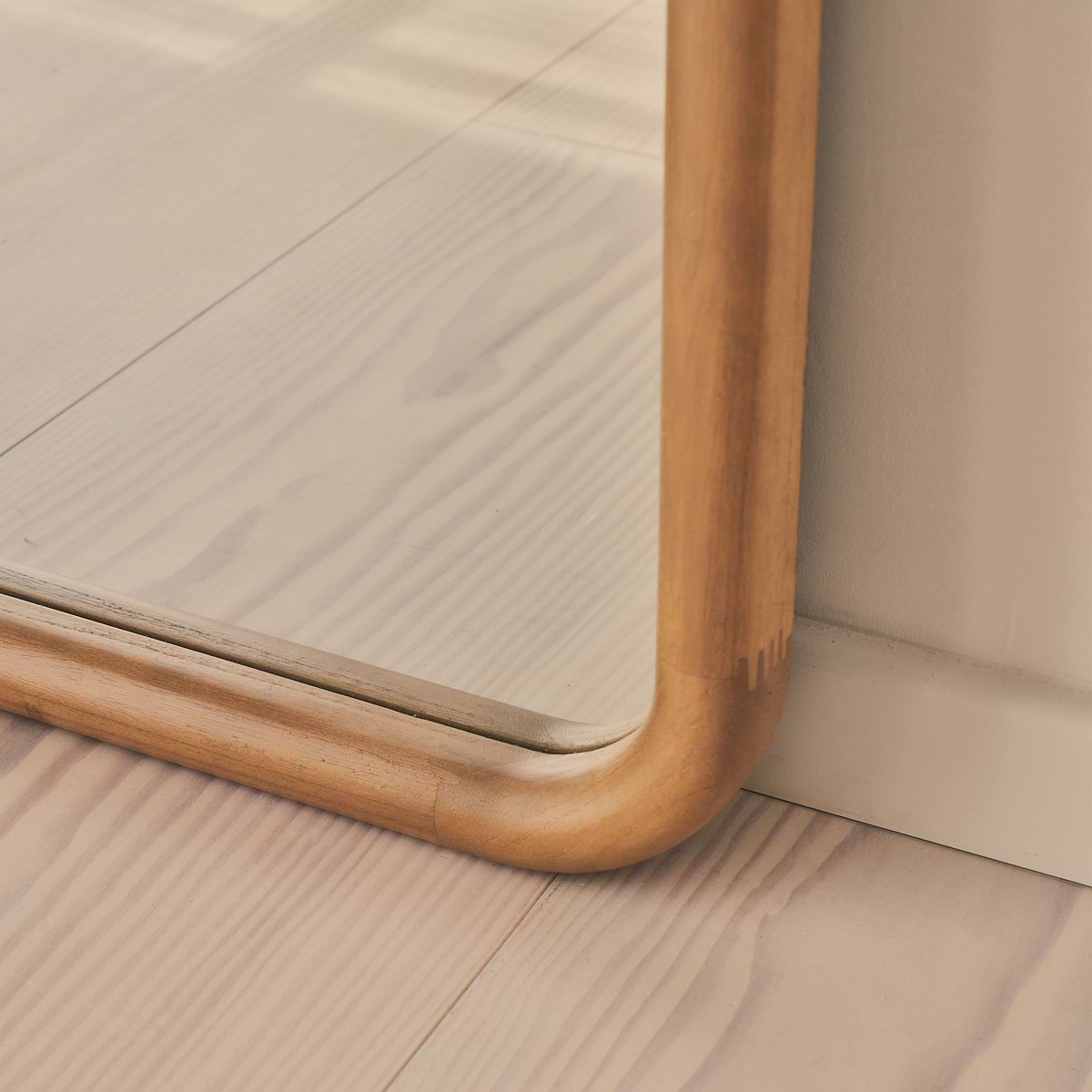 Amora - Large Full Length Rectangular Warm Wood Mirror 180cm x 90cm