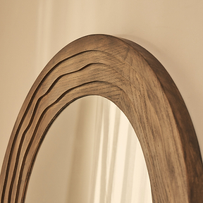 Lucelle - Extra Large Full Length Warm Wood Arched Mirror 200cm x 100cm