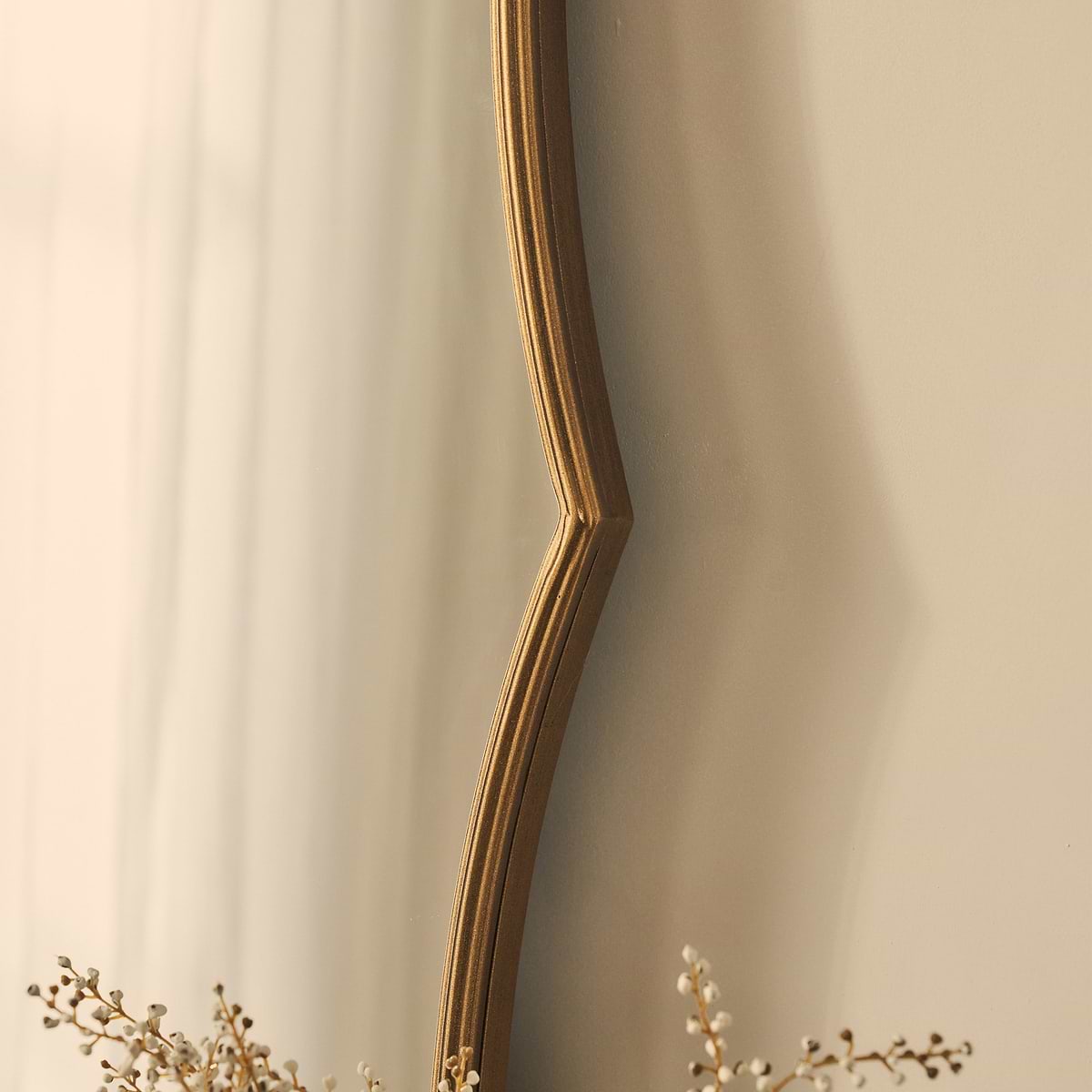 Elise - Gold Art Deco Metal Overmantle Mirror 120cm x 80cm