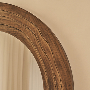 Lucelle - Extra Large Full Length Warm Wood Arched Mirror 200cm x 100cm