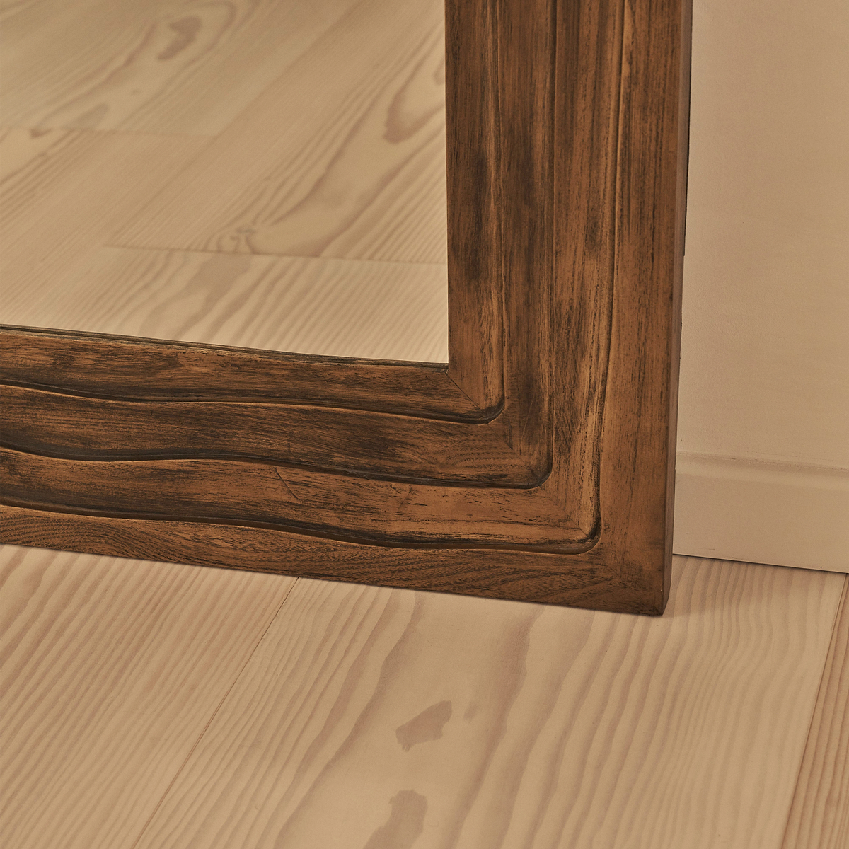 Lucelle - Extra Large Full Length Warm Wood Arched Mirror 200cm x 100cm