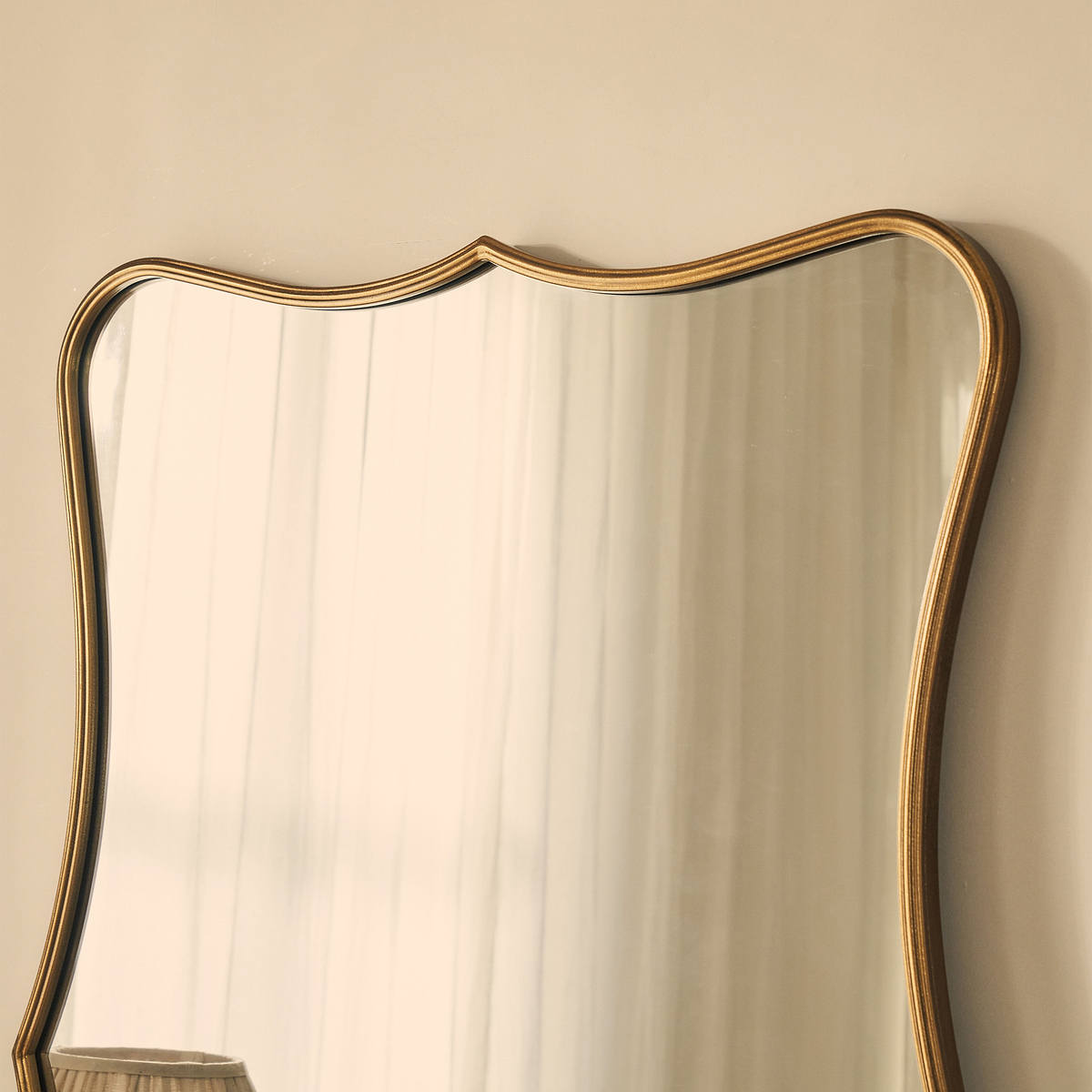 Elise - Gold Art Deco Metal Overmantle Mirror 120cm x 80cm