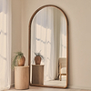 Amora - Extra Large Full Length Arched Warm Wood Mirror 190cm x 100cm