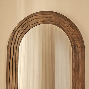 Lucelle - Extra Large Full Length Warm Wood Arched Mirror 200cm x 100cm