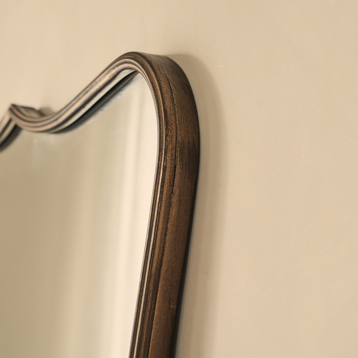 Elise - Antique Bronze Art Deco Metal Overmantle Mirror 120cm x 80cm