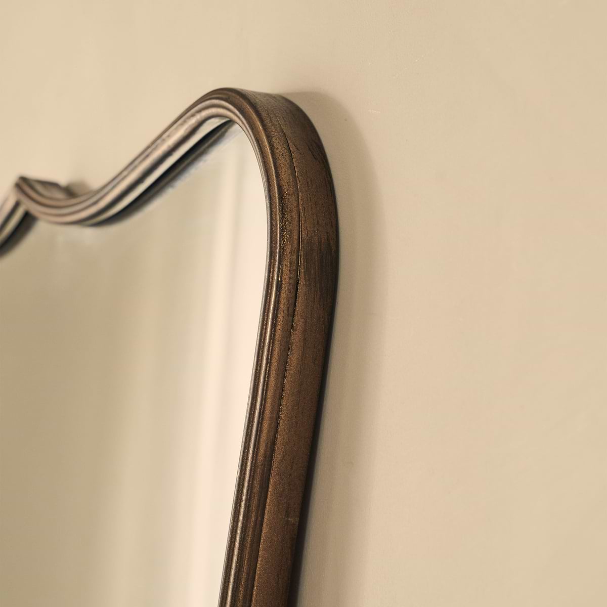 Elise - Antique Bronze Art Deco Metal Overmantle Mirror 120cm x 80cm