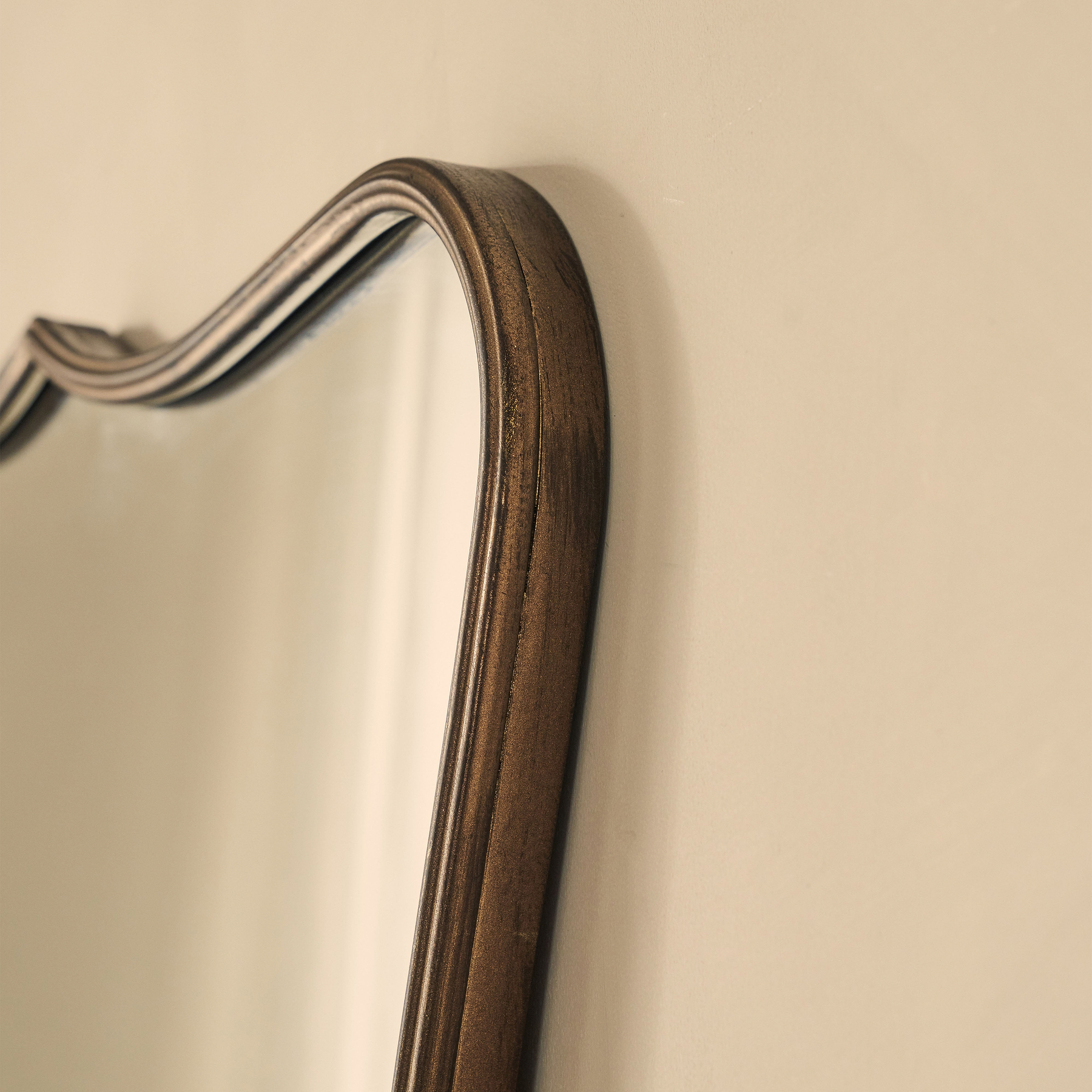 Elise - Antique Bronze Art Deco Metal Overmantle Mirror 120cm x 80cm