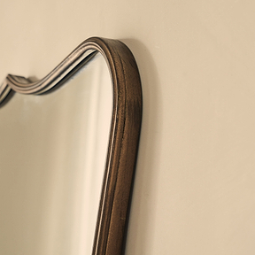 Elise - Antique Bronze Art Deco Metal Overmantle Mirror 120cm x 80cm