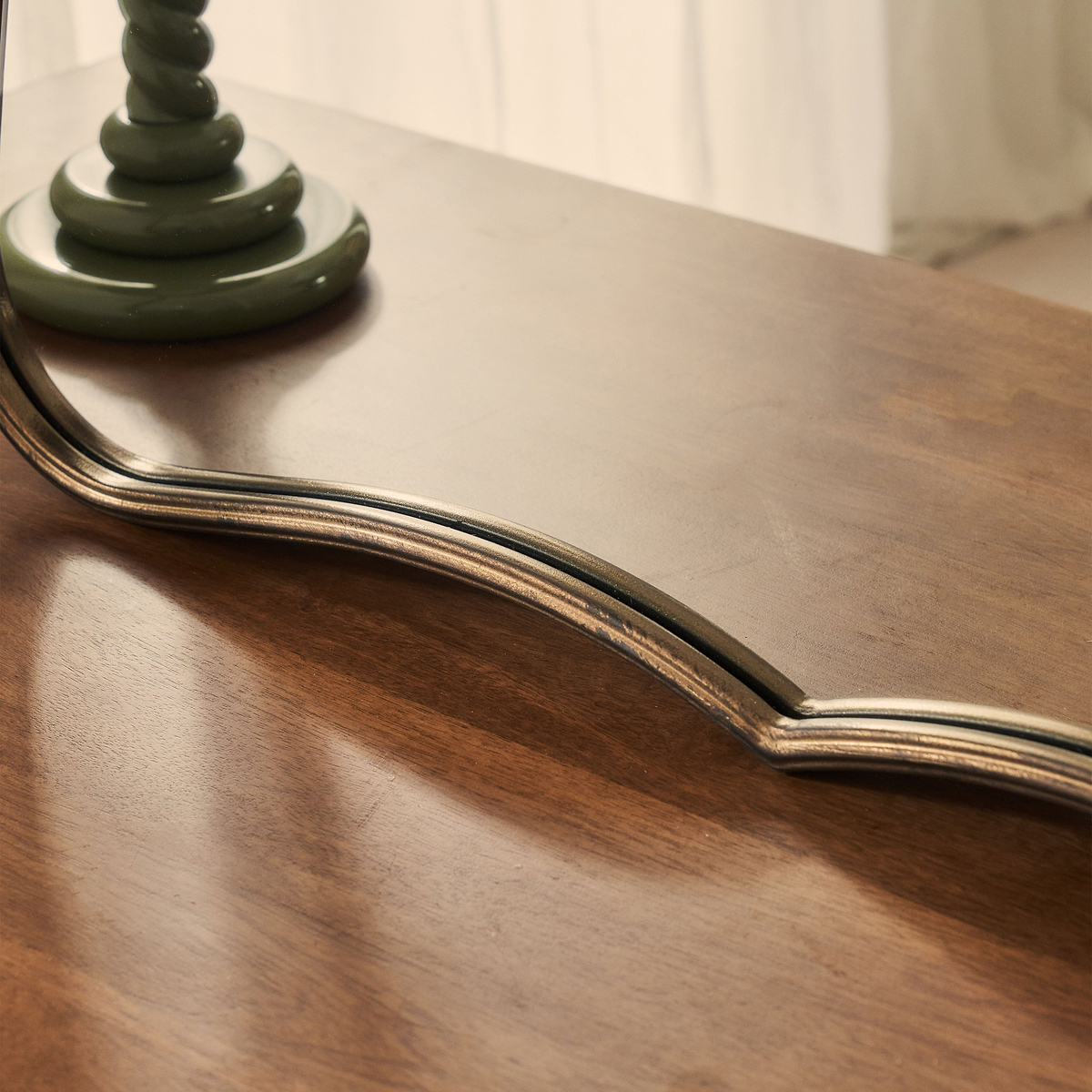 Elise - Antique Bronze Art Deco Metal Overmantle Mirror 120cm x 80cm