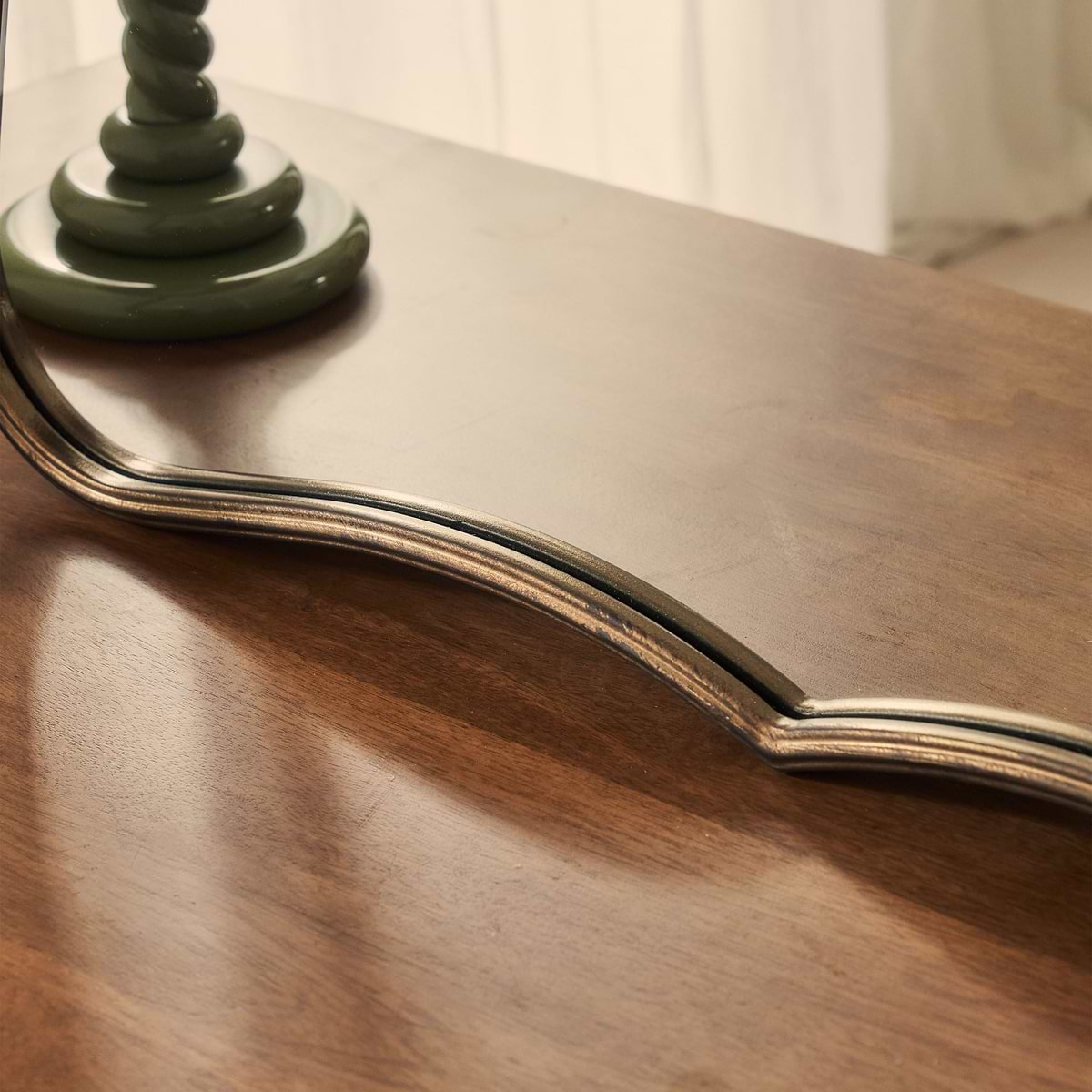 Elise - Antique Bronze Art Deco Metal Overmantle Mirror 120cm x 80cm