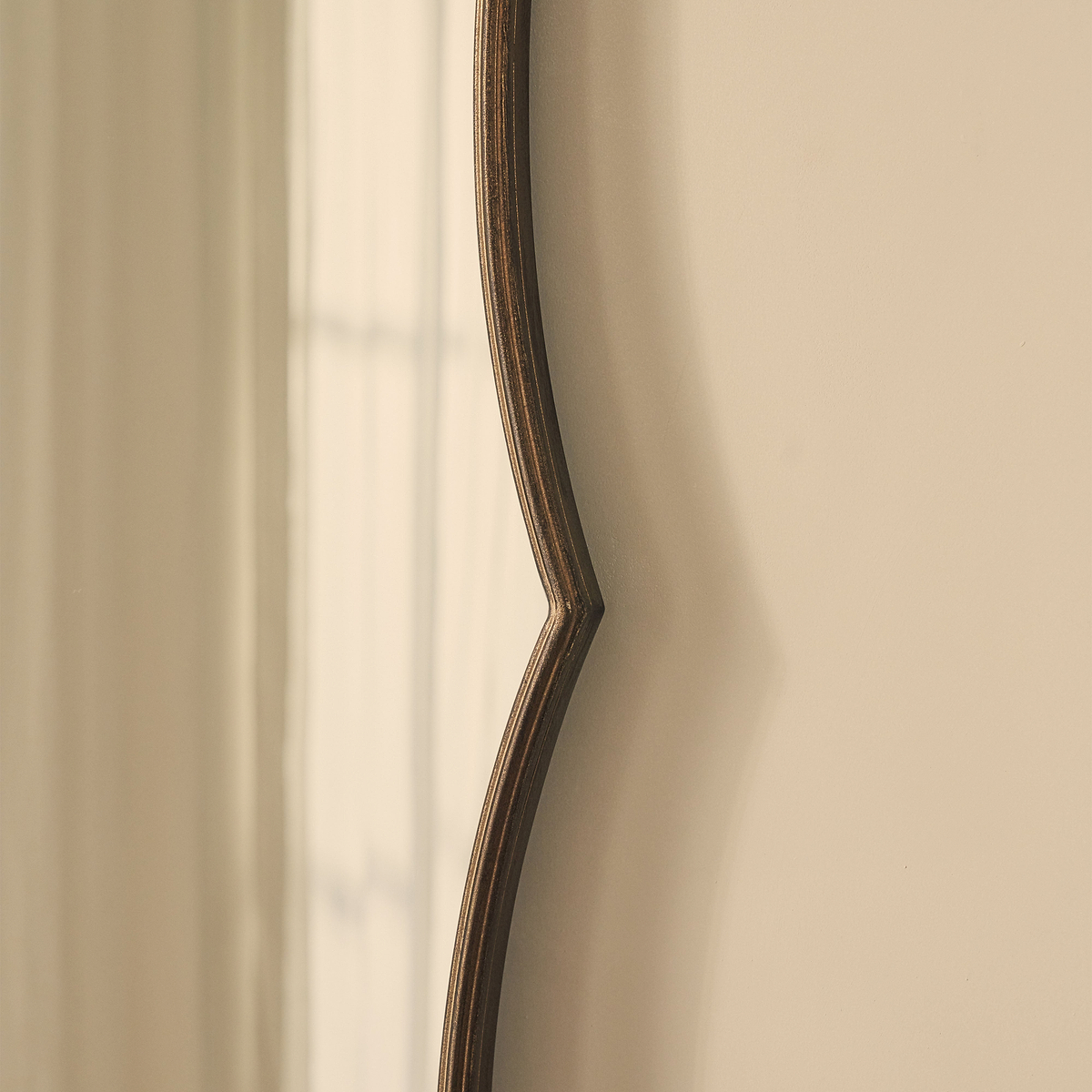 Elise - Antique Bronze Art Deco Metal Overmantle Mirror 120cm x 80cm