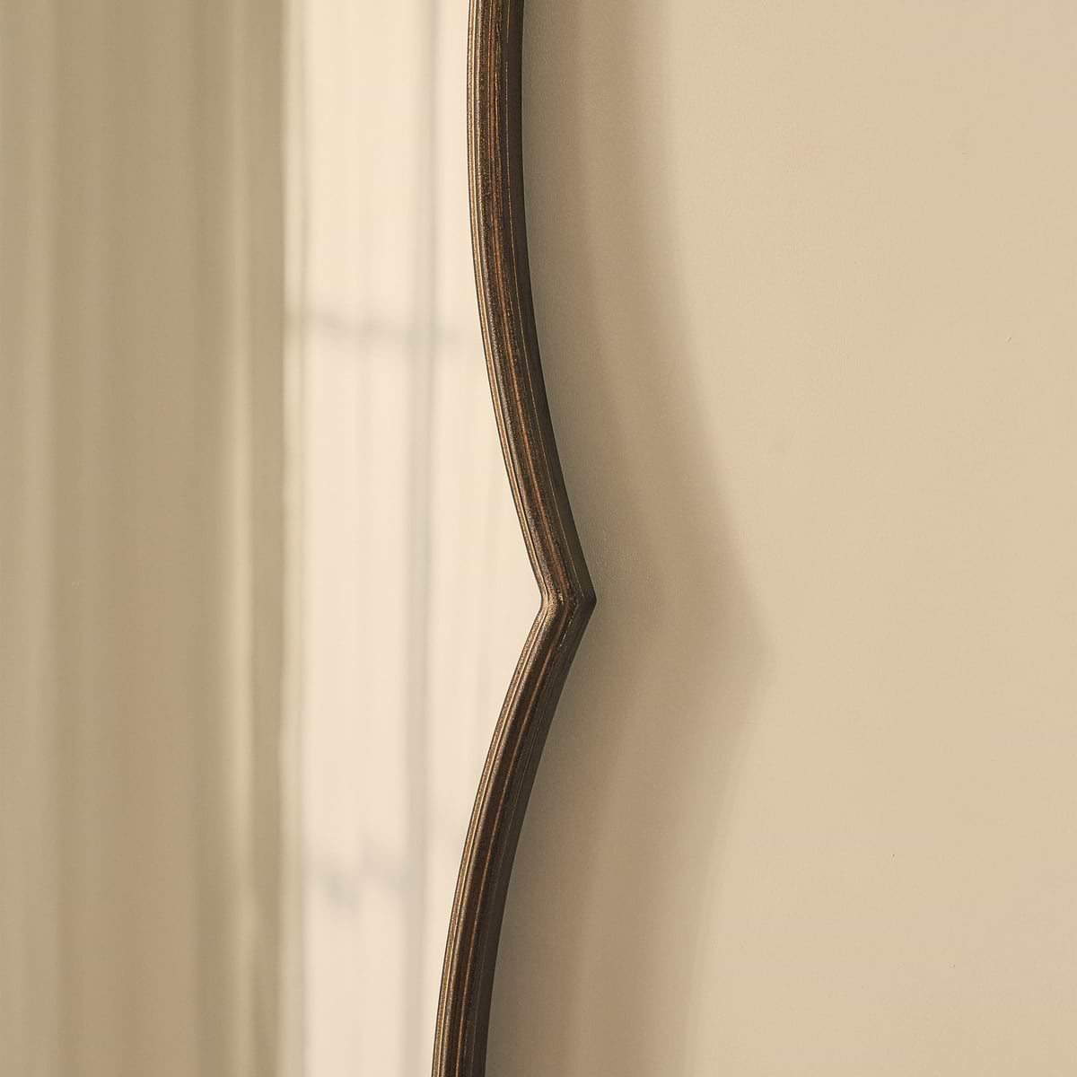 Elise - Antique Bronze Art Deco Metal Overmantle Mirror 120cm x 80cm