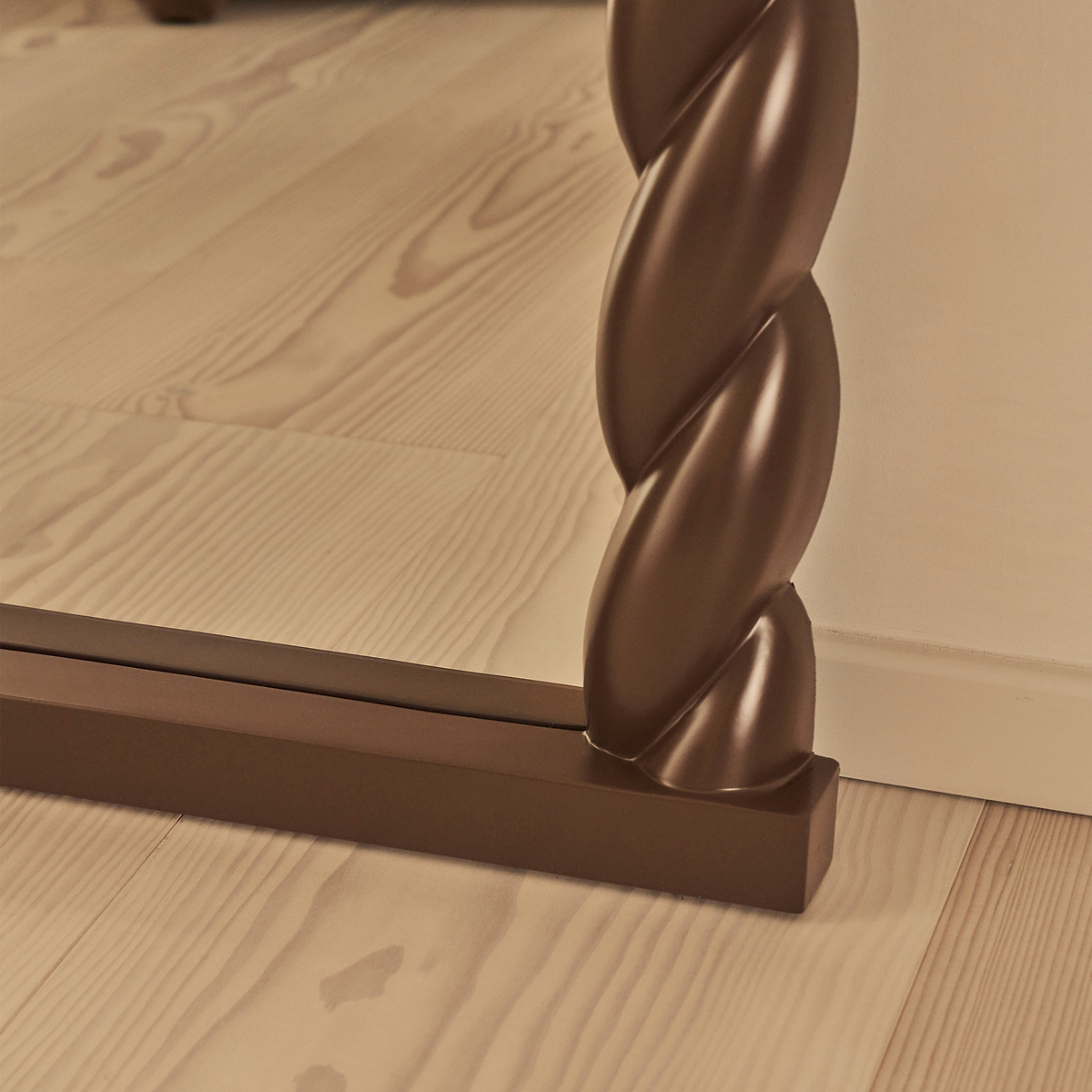 Ophelia - Full Length Arched Rope Twist Chocolate Gloss Extra Large Mirror 180cm x 105cm