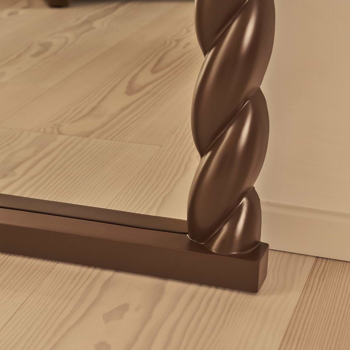 Ophelia - Full Length Arched Rope Twist Chocolate Gloss Extra Large Mirror 180cm x 105cm