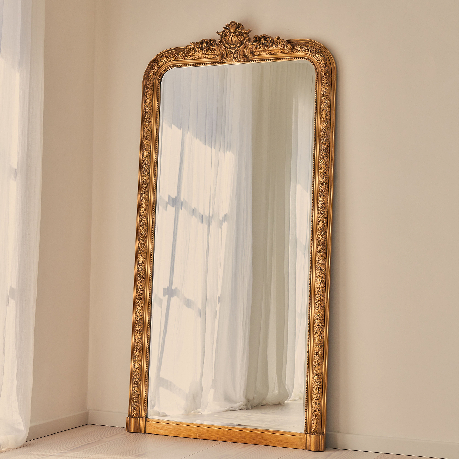 Kensington - Full Length Gold Ornate Mirror 196cm x 100cm
