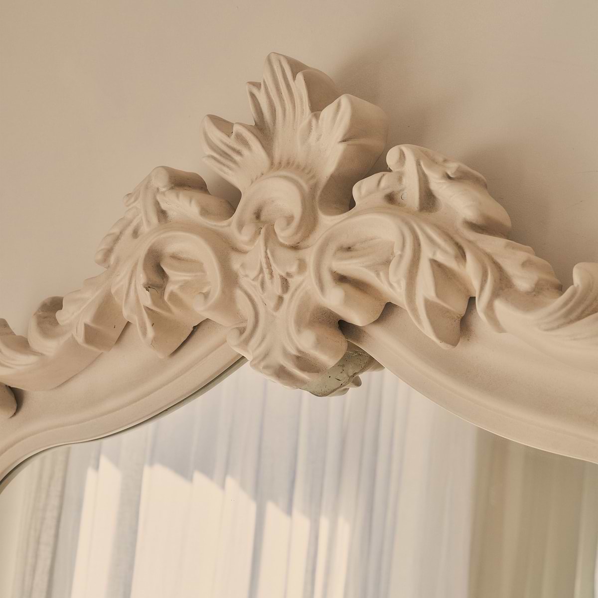 Cristina - Full Length Concrete Arched Ornate Mirror 200cm x 90cm