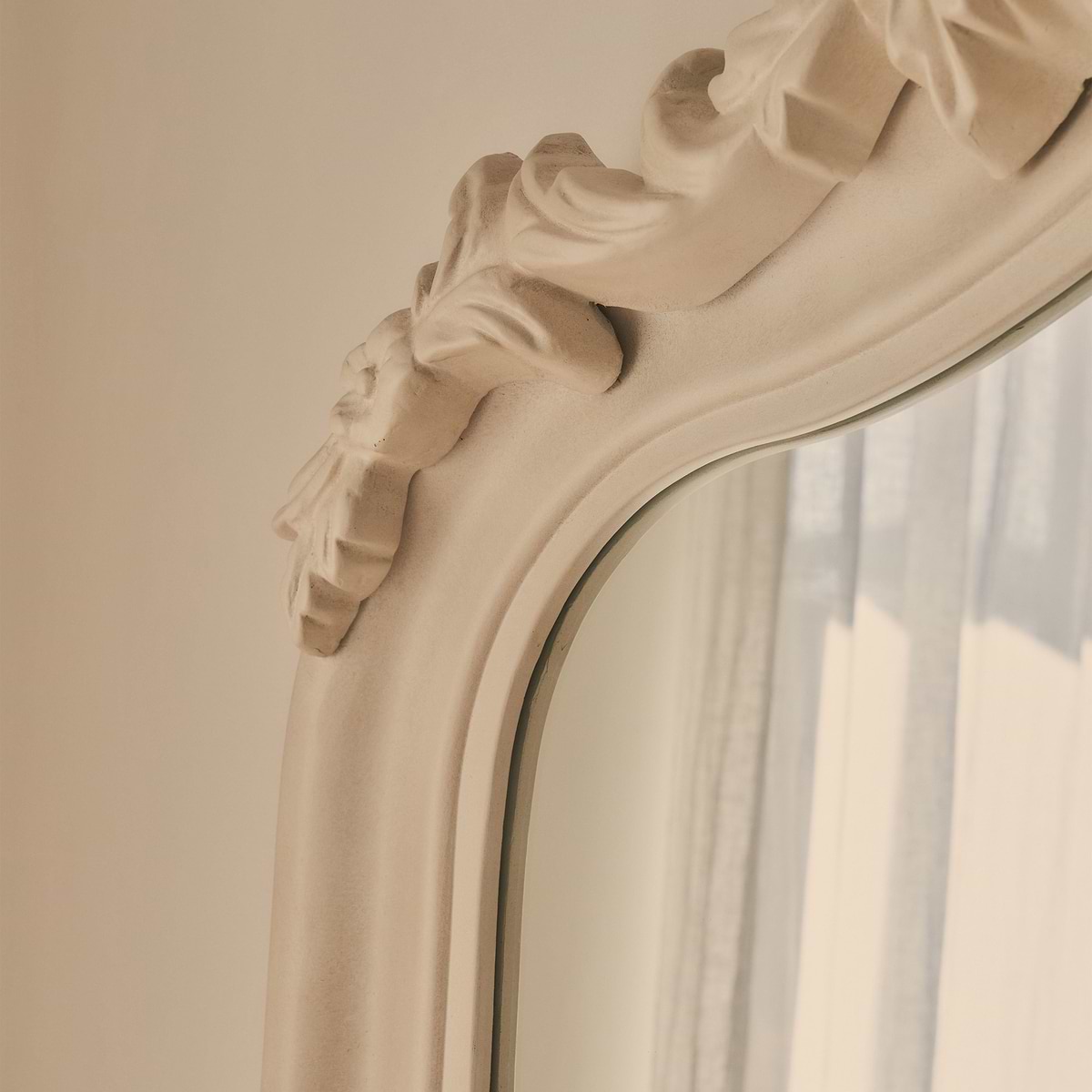 Cristina - Full Length Concrete Arched Ornate Mirror 200cm x 90cm