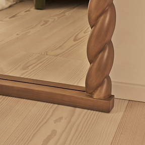 Ophelia - Full Length Arched Rope Twist Warm Wood Extra Large Mirror 180cm x 105cm