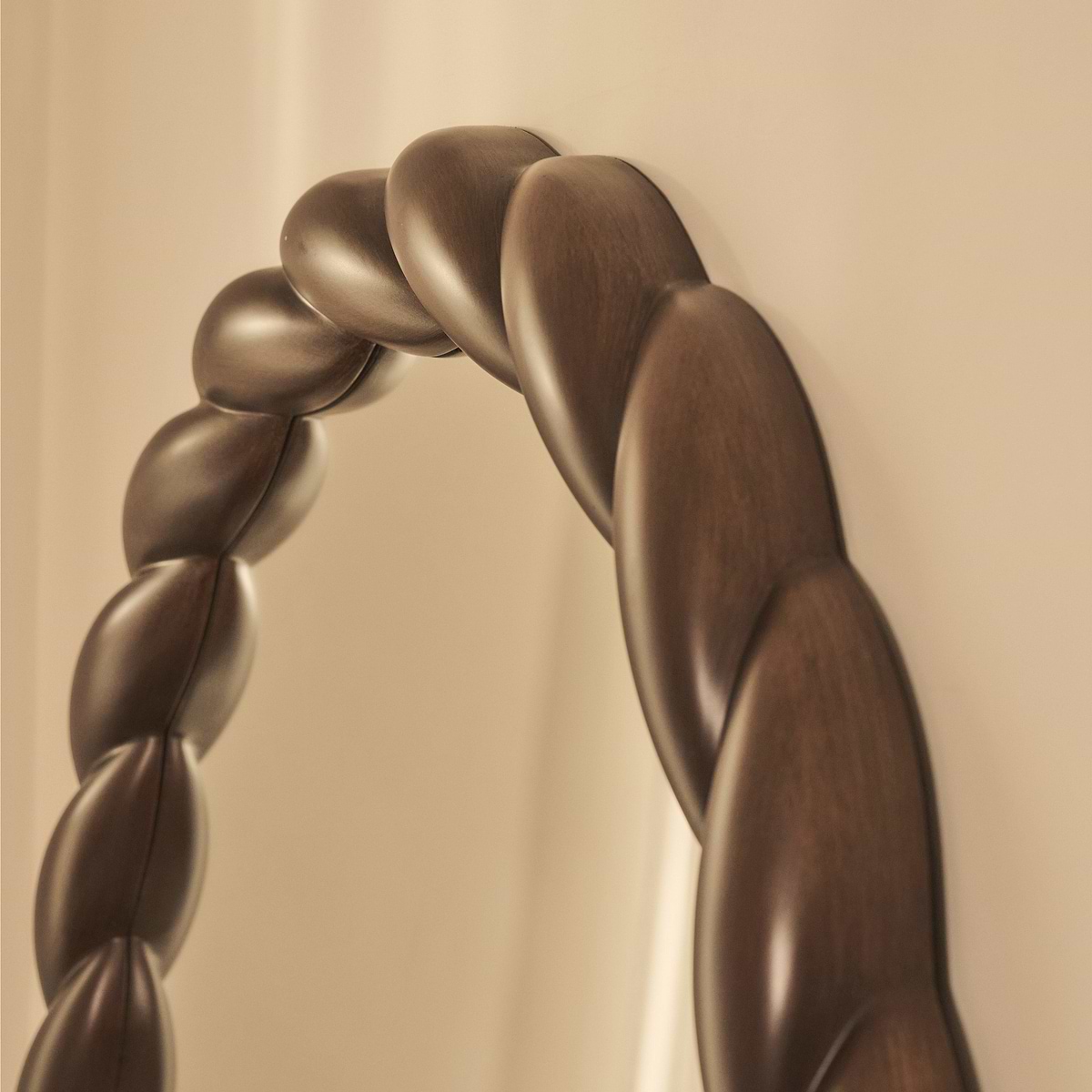 Ophelia - Full Length Arched Rope Twist Dark Wood Extra Large Mirror 180cm x 105cm