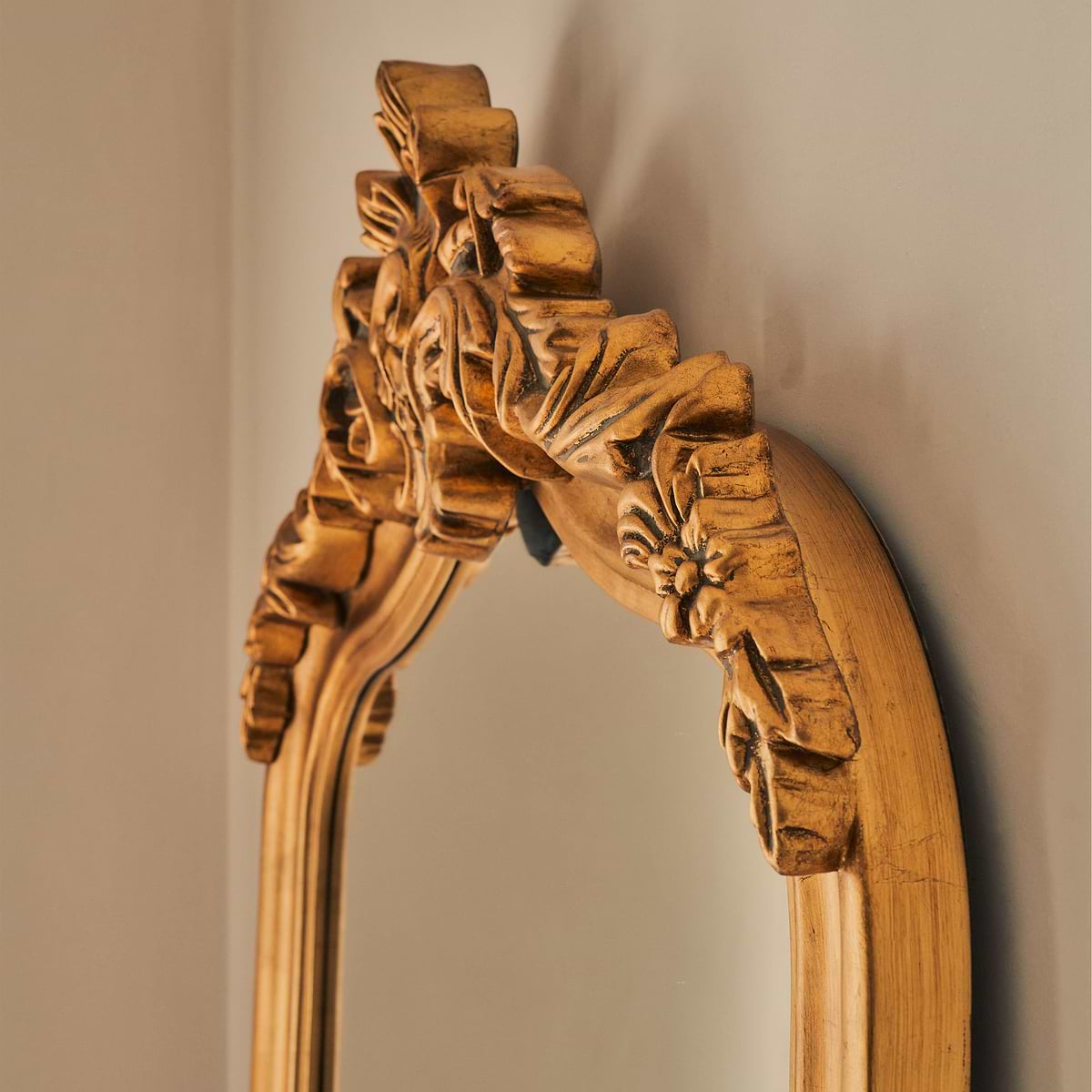 Cristina - Full Length Gold Arched Ornate Mirror 200cm x 90cm