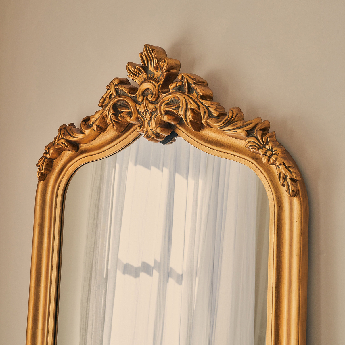 Cristina - Full Length Gold Arched Ornate Mirror 200cm x 90cm