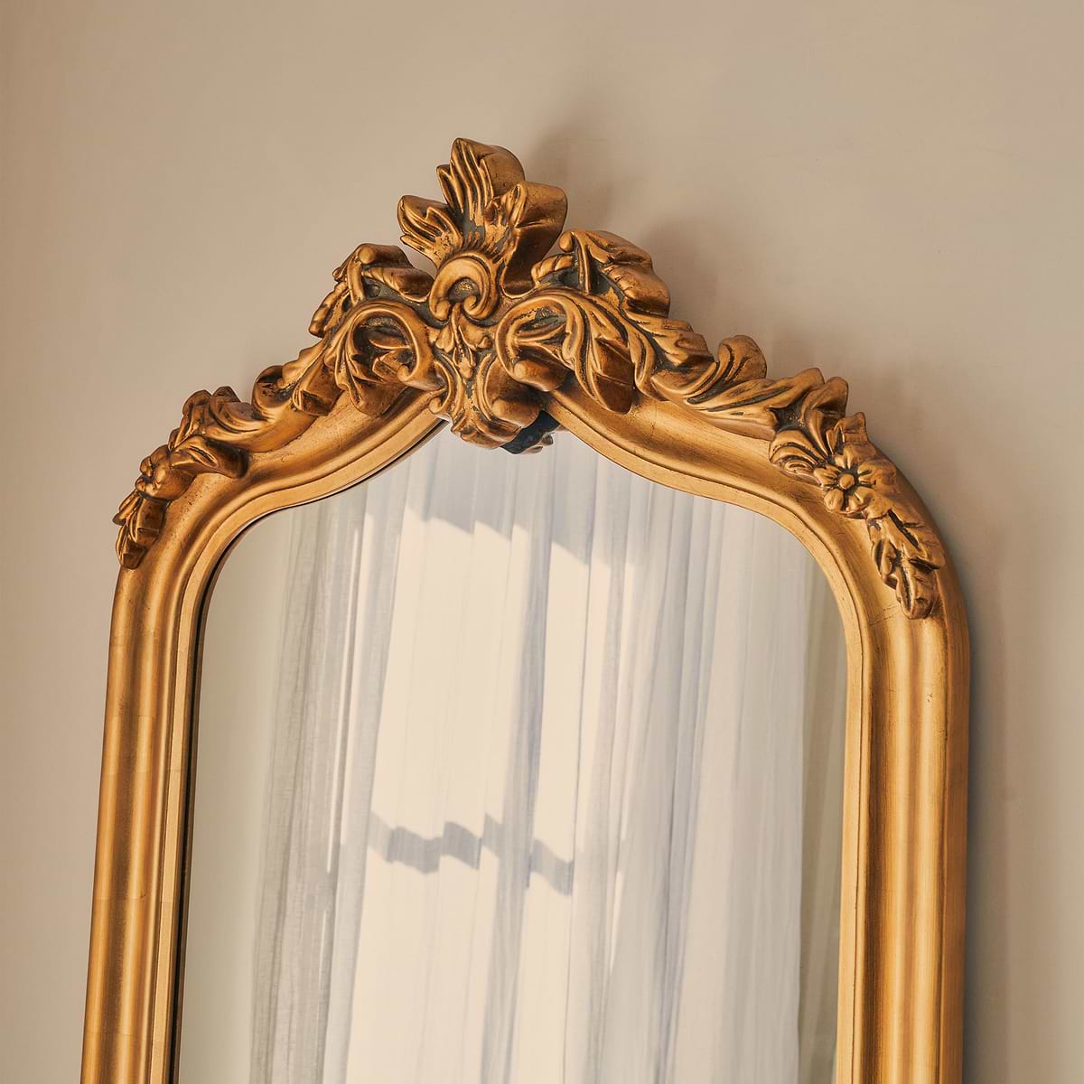 Cristina - Full Length Gold Arched Ornate Mirror 200cm x 90cm