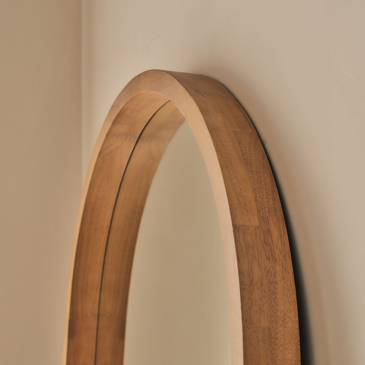 Lilia - Full Length Warm Wood Arched Wooden Mirror 170cm x 80cm