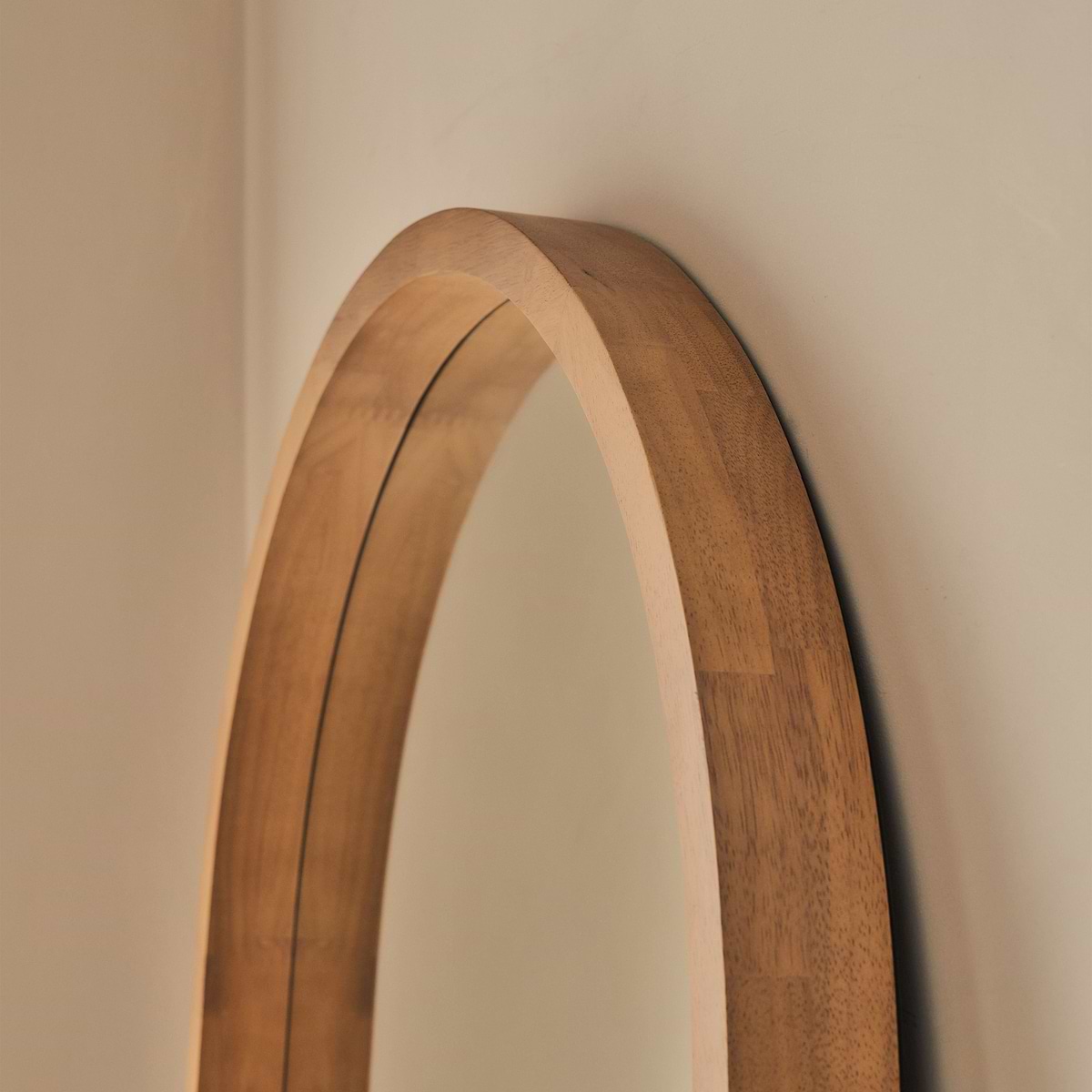 Lilia - Full Length Warm Wood Arched Wooden Mirror 170cm x 80cm