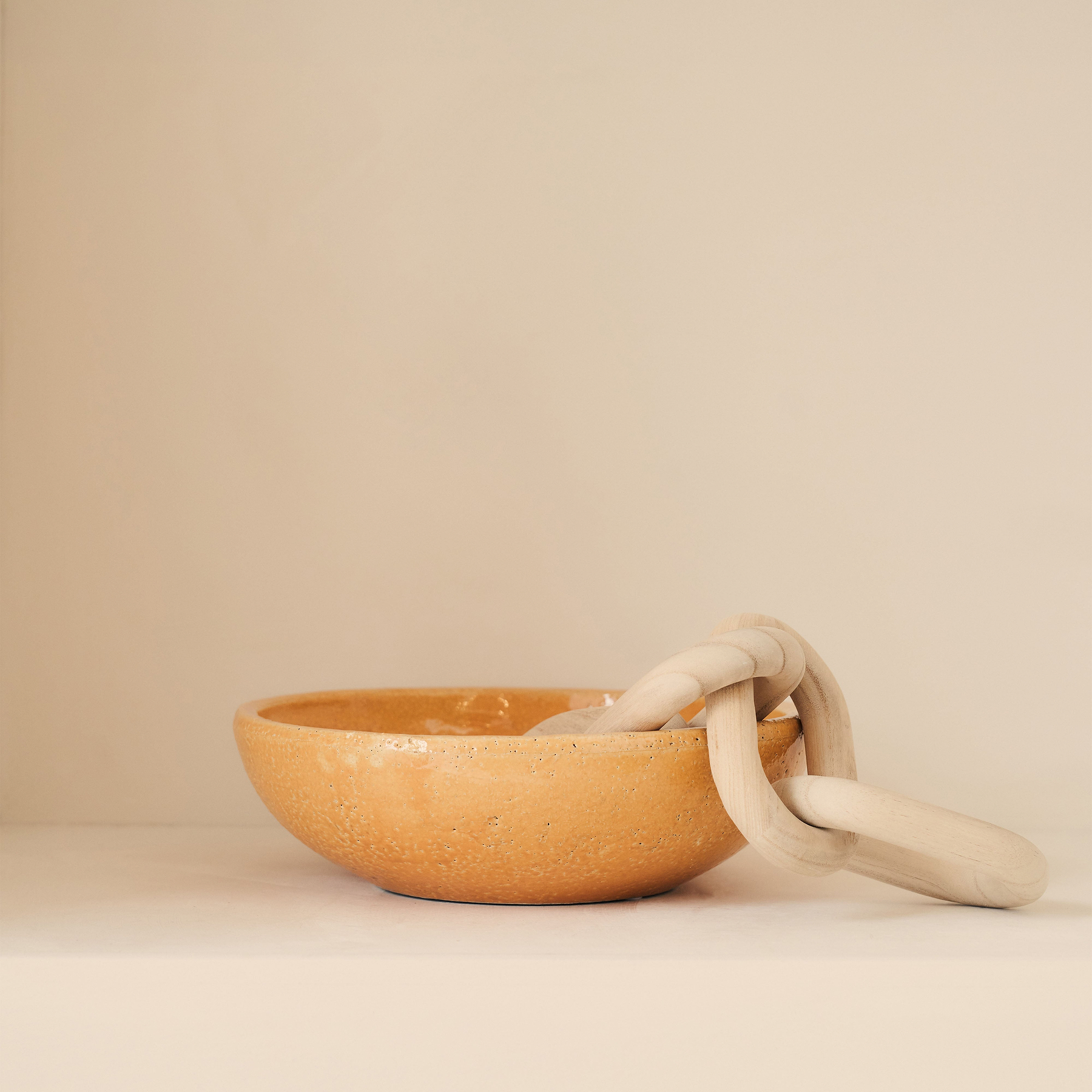 Portera - Ochre Gloss Ceramic Decorative Bowl