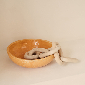 Portera - Ochre Gloss Ceramic Decorative Bowl