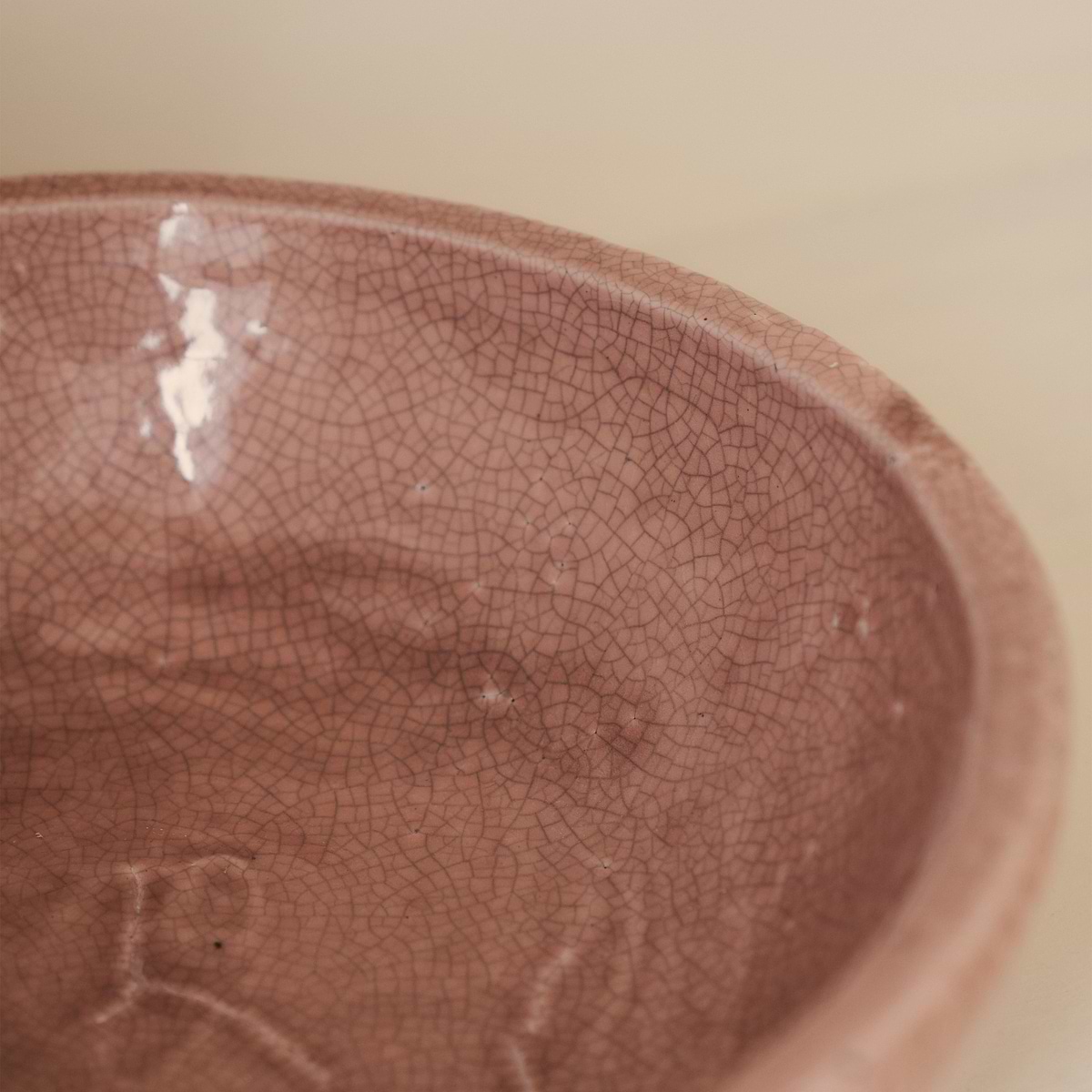 Portera - Blushed Pink Gloss Ceramic Decorative Bowl