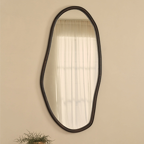 Aaliyah - Dark Wood Irregular Wall Mirror 150cm x 75cm
