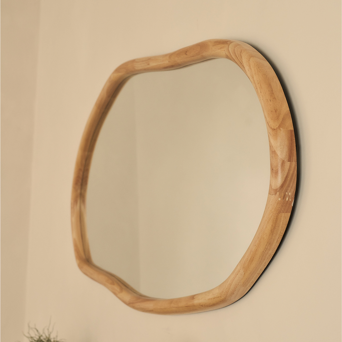 Aaliyah - Light Wood Irregular Wall Mirror 150cm x 75cm