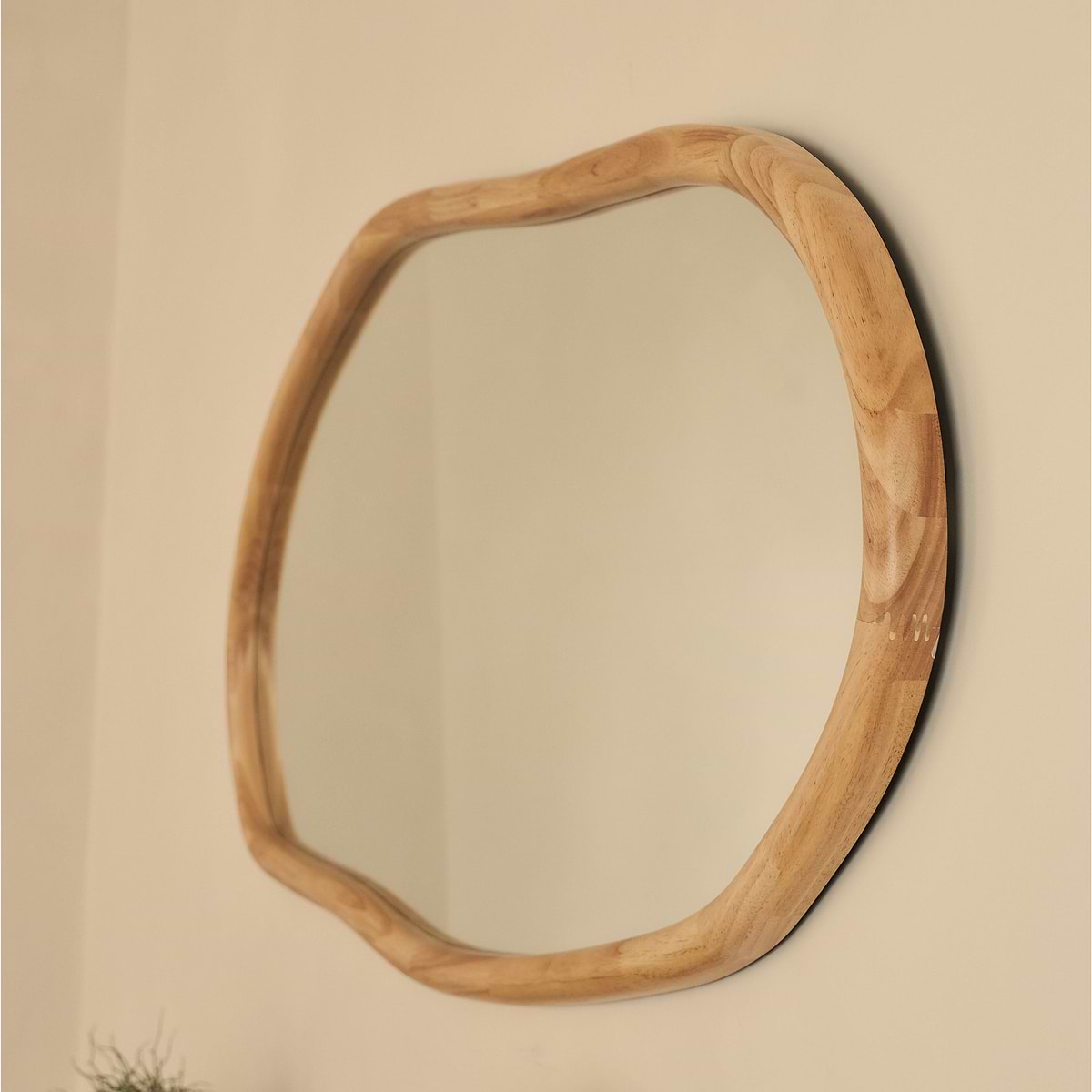 Aaliyah - Light Wood Irregular Wall Mirror 150cm x 75cm