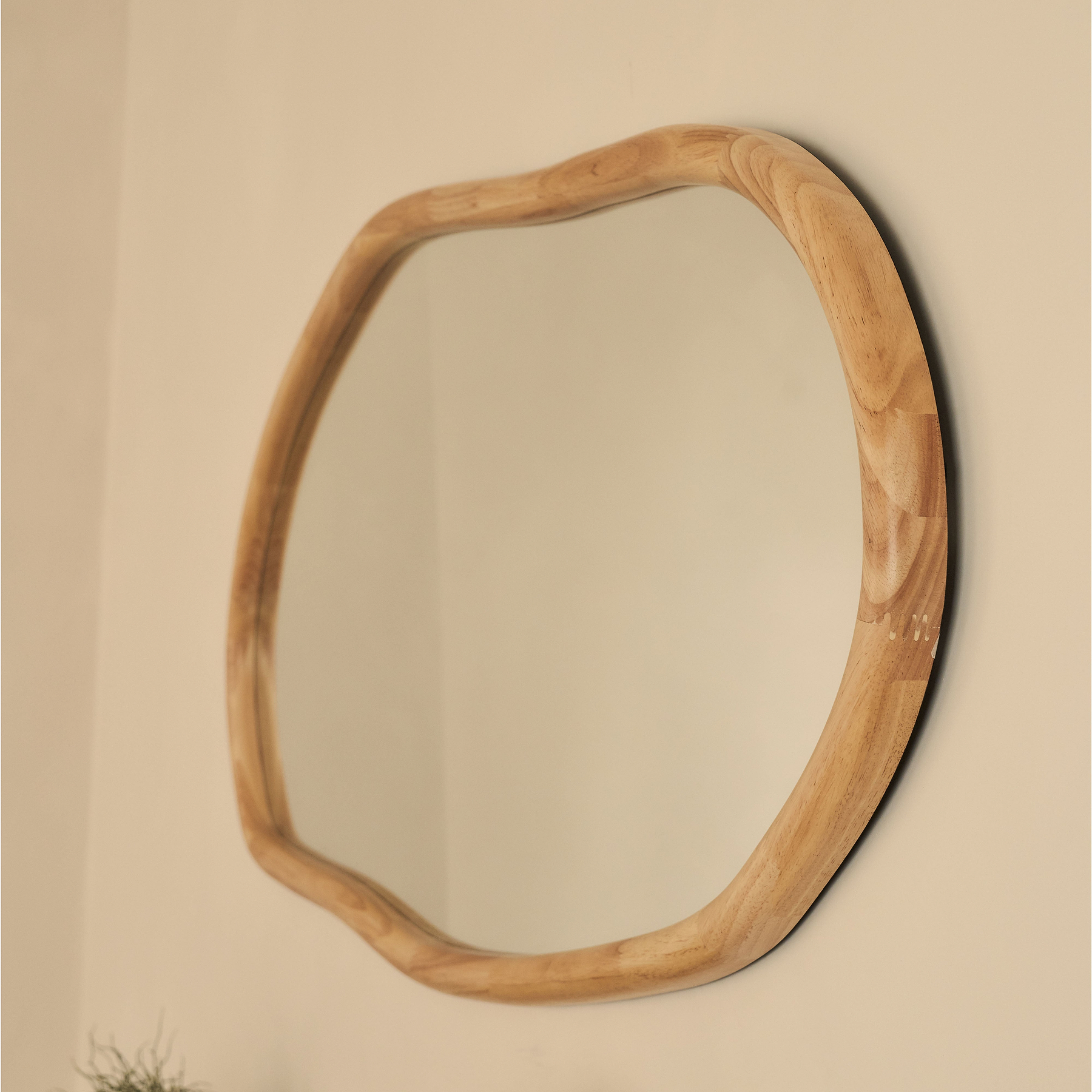 Aaliyah - Light Wood Irregular Wall Mirror 150cm x 75cm