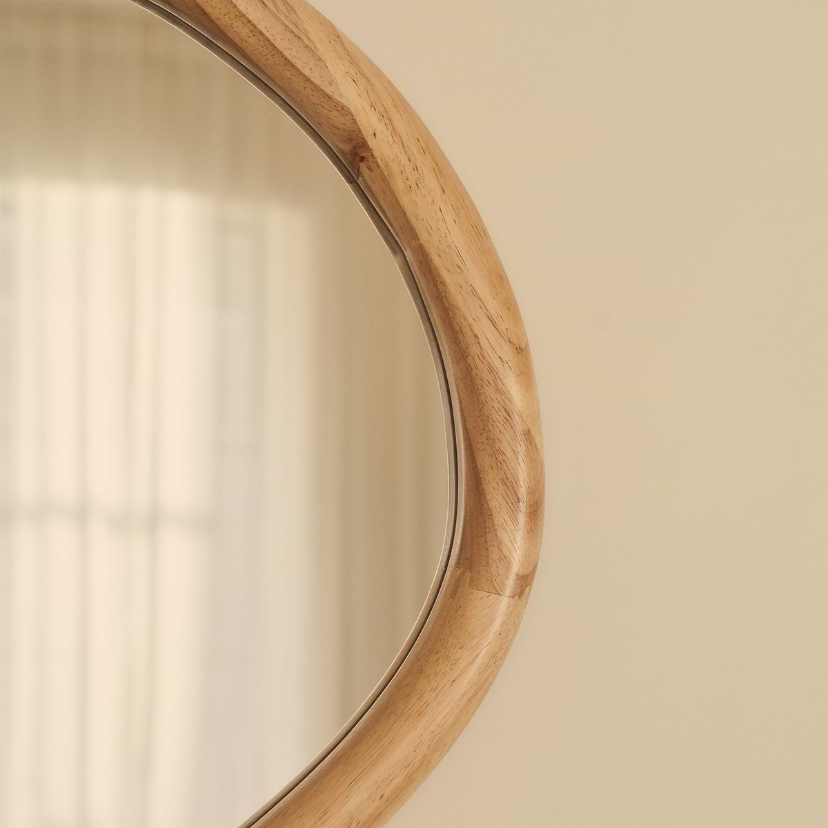 Aaliyah - Light Wood Irregular Wall Mirror 150cm x 75cm