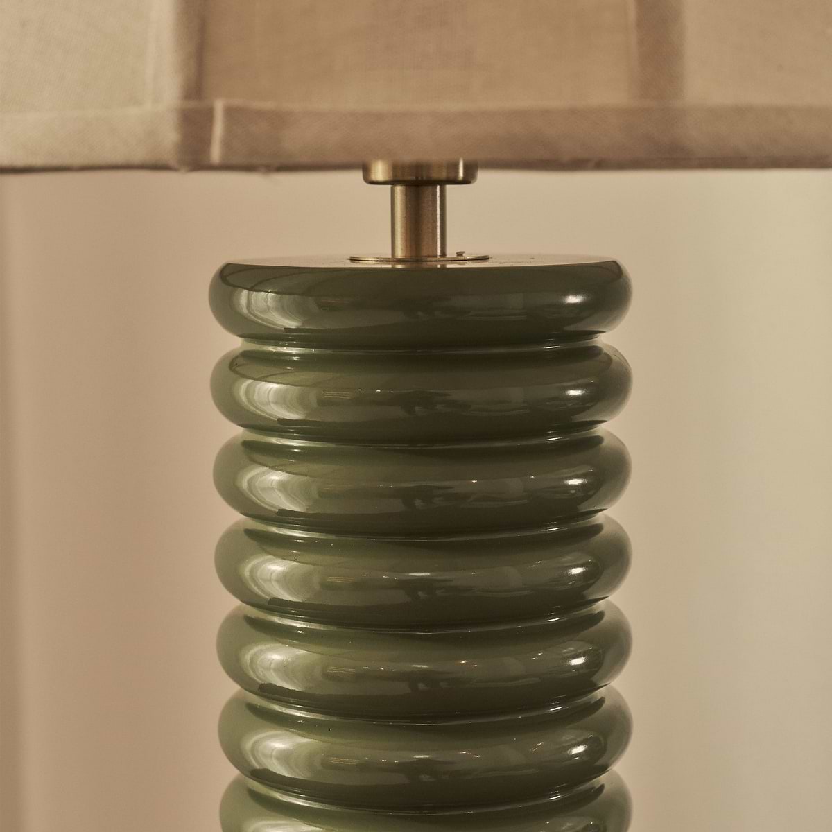 Odette - Olive Green Dome Shade Table Lamp