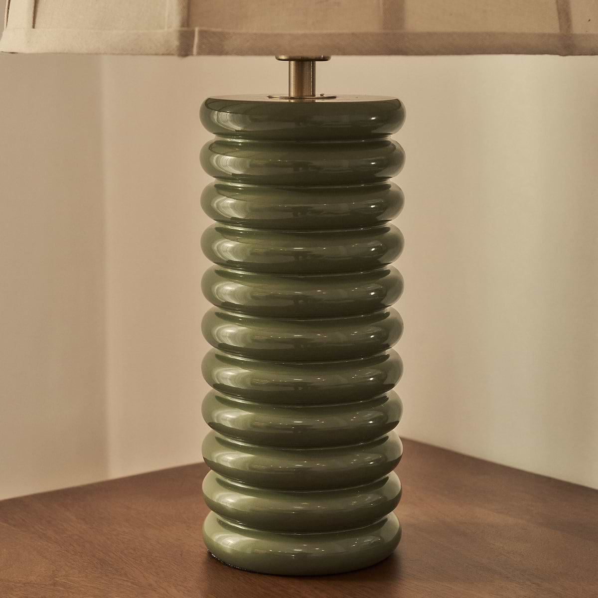Odette - Olive Green Dome Shade Table Lamp
