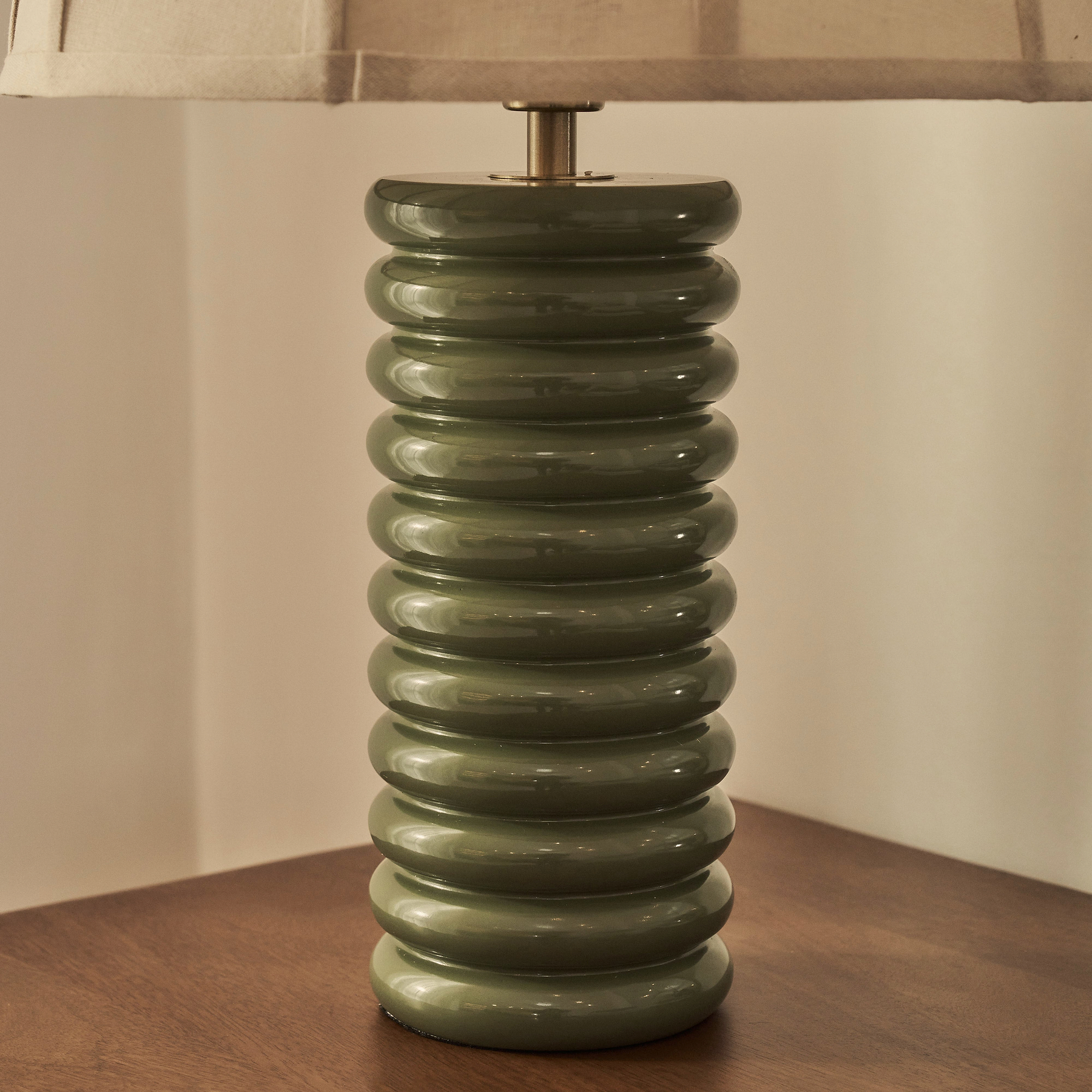 Odette - Olive Green Dome Shade Table Lamp