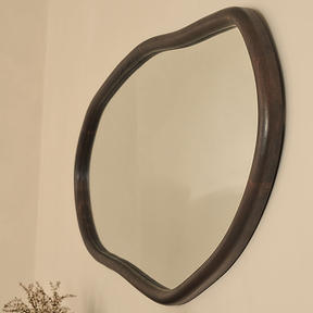 Aaliyah - Dark Wood Irregular Wall Mirror 150cm x 75cm