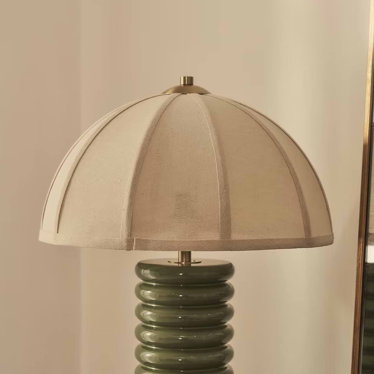 Odette - Olive Green Dome Shade Table Lamp