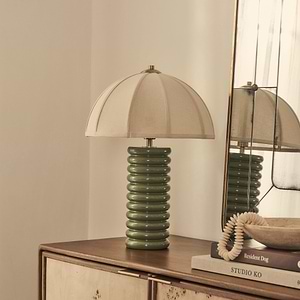 Odette - Olive Green Dome Shade Table Lamp