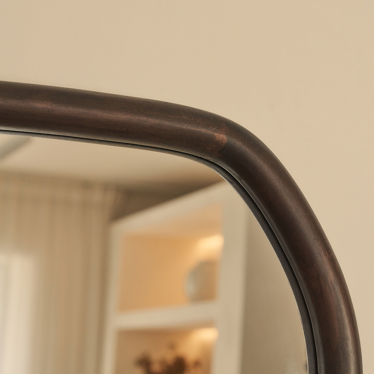 Aaliyah - Dark Wood Irregular Wall Mirror 150cm x 75cm