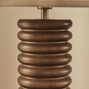Odette - Dark Wood Dome Shade Table Lamp