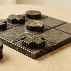Noughts And Crosses - Dark Emperador Marble Decorative Accessory