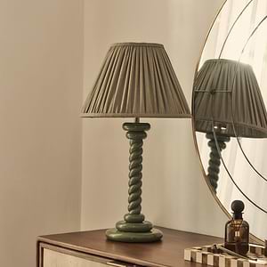 Cordelia - Olive Green Pleated Shade Table Lamp