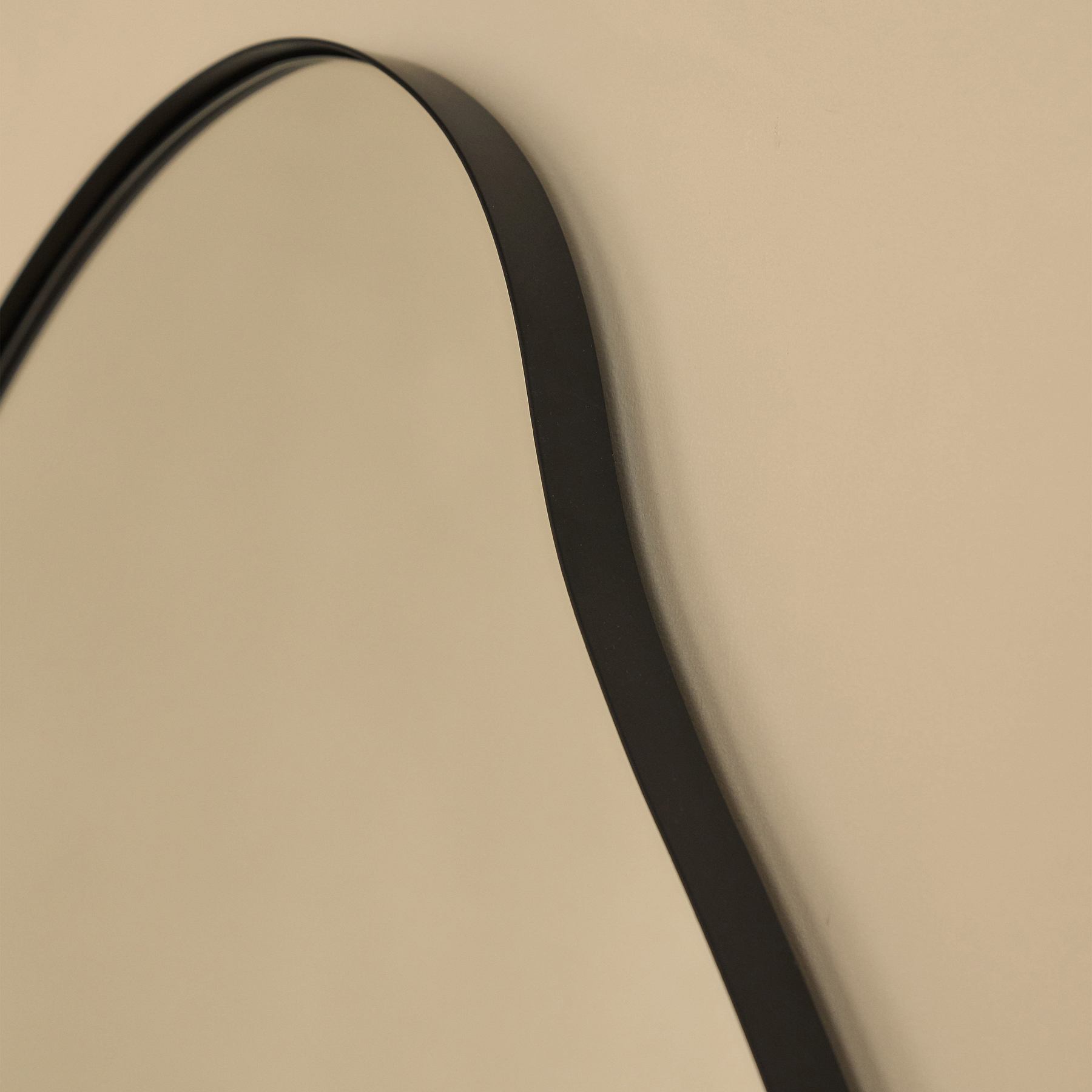 Ava - Black Pond Shaped Irregular Mirror 100cm x 70cm