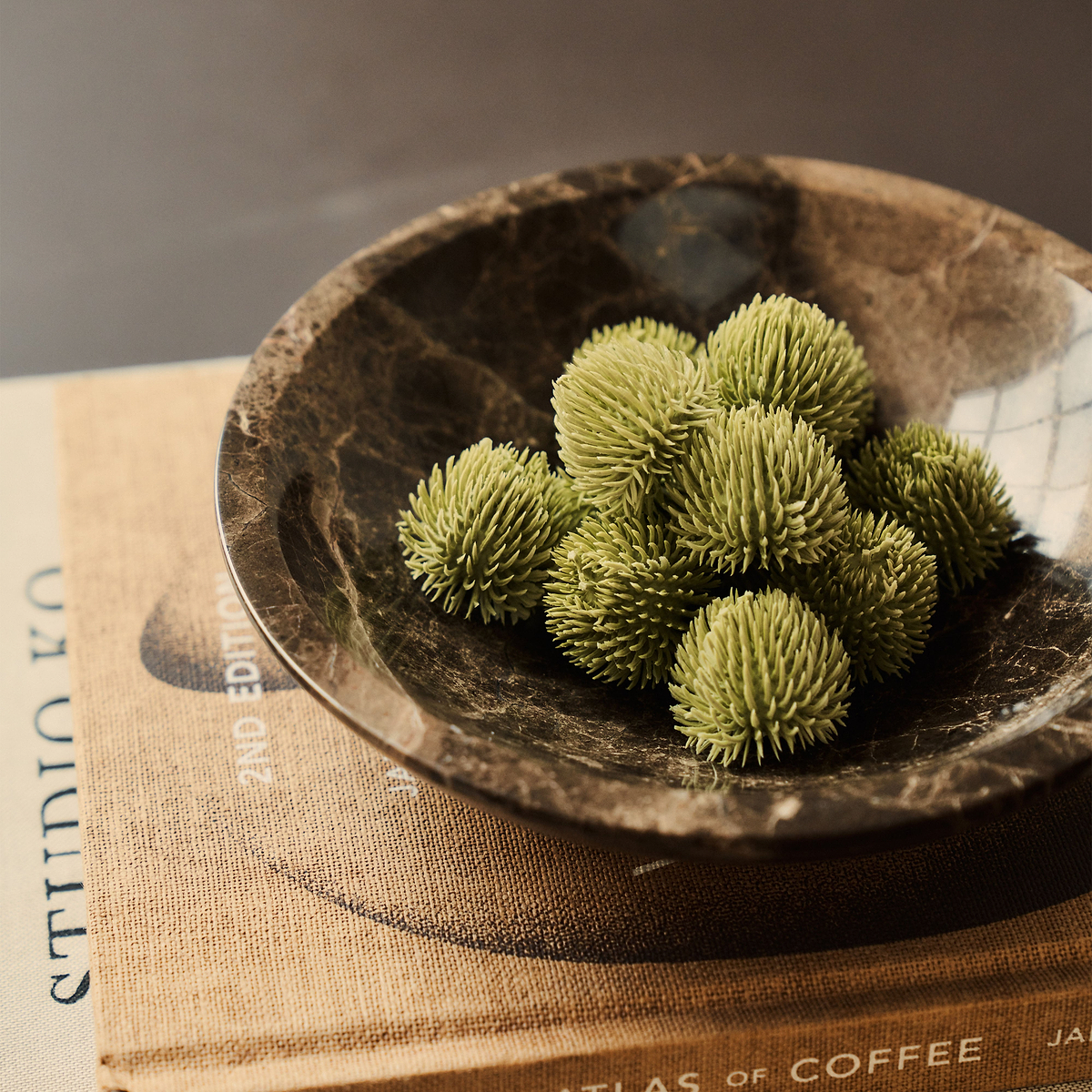 Marbelle - Dark Emperador Marble Decorative Bowl